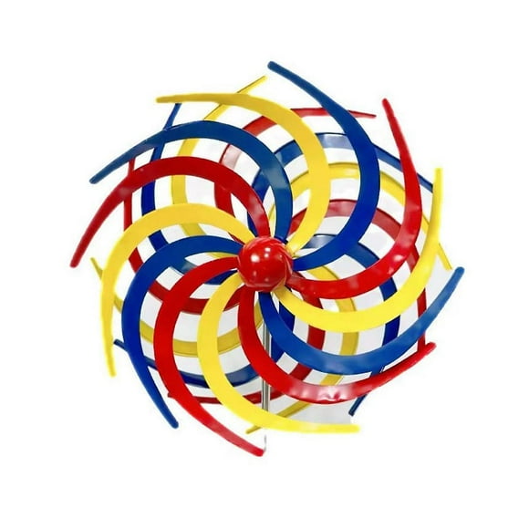 Colorful Wind Spinner Willow Leaves Dual Direction 360 Degree Windmills for Outdoor Yard Patio Law