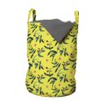 thumbnail image 1 of Botanical Laundry Bag, Watercolor Pattern with Wild Spring Garden Leafy Flowers, Hamper Basket with Handles Drawstring Closure for Laundromats, 13" x 19", Yellow Dark Teal, by Ambesonne, 1 of 4