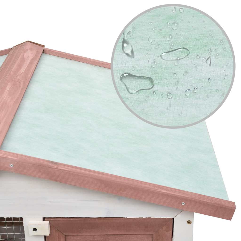 vidaXL Rabbit Hutch Bunny Cage with Pull Out Tray Pet House Solid Pine Wood