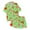 Green, variant on Luvoko Child Pajamas Casual Bow Tie Printed Pajamas For Girls Little Girls Clothes Checke Top And Bottom Cute Baby Things Girls Sweatsuits Set Checke Pants Girls Baby Wrap for Girls Baby Girl Summer