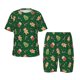 thumbnail image 1 of Balery green Christmas Element Conjunto de Pijama Infantil de Manga Corta con Estampado – Ropa de Dormir de Algodón Suave-4X-Large, 1 of 6