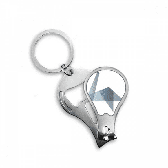 Origa Duck Geometric Shape Fingernail Clipper Cutter Opener Key Chain Scissor