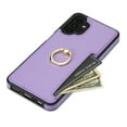 thumbnail image 5 of Nalacover for Samsung A13 4G Wallet with Card Holder Slot, 360°Rotation Ring Holder Kickstand Cover for Men Women Protective Premium PU Leather Shockproof Cover for Samsung Galaxy A13 4G, Purple, 5 of 6