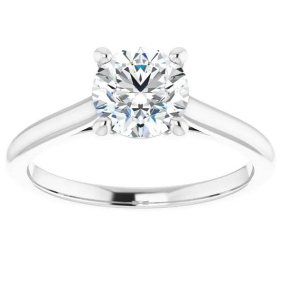 Pompeii 1ct Round Diamond Solitaire 14k Rose & White Gold Engagement Ring Lab Grown
