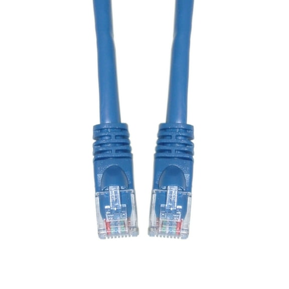 Cat6A Blue Ethernet Patch Cable, Snagless - Molded Boot, 500 Mhz, 5 Foot