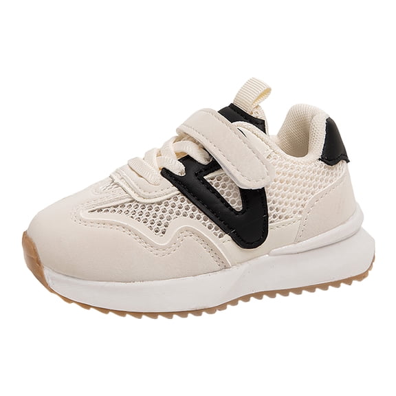 Futezty Toddler Girl Sneakers Baby Girl Shoes Girls Sports Shoes Fashionable New Pattern Simple Color Block Flat Bottom Mesh Breathable And Comfortable Flat Bottom Lace Up Casual Shoes