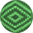 thumbnail image 1 of Ahgly Company Indoor Round Southwestern Emerald Green Country Area Rugs, 7' Round, 1 of 4