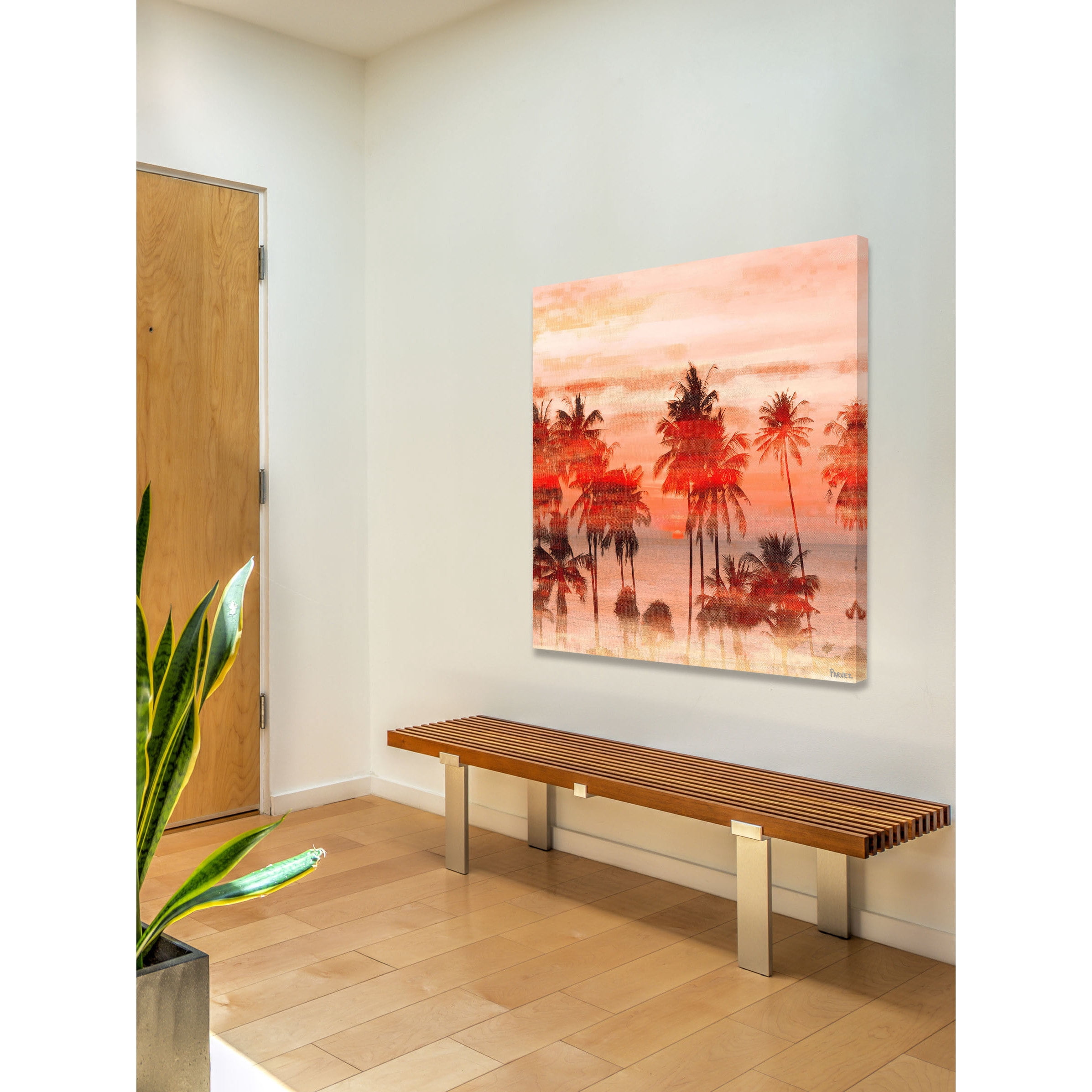 Parvez Michel Inc Parvez Taj - Orange Sky Painting Print on Canvas - Multi-color