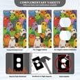 thumbnail image 3 of Yayeee Blank Wall Plate Cover 1-Gang 4.5"x2.7" Home Unused Decorative Outlet, Cartoon Birds Pattern, 3 of 7