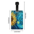 thumbnail image 4 of Luggage Tags for Suitcases, Starry Sunflower Dreamscape Leather Bag Luggage Tags ID Label Tags Privacy Protection Travel Bag Labels, 4 of 6