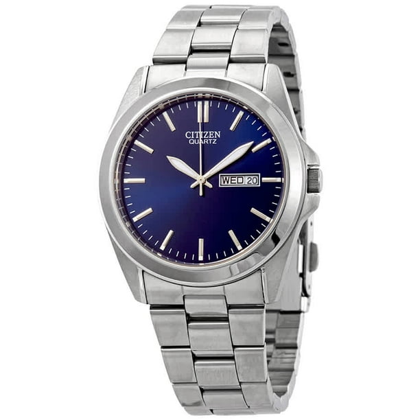 citizen quartz watch blue face