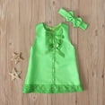 thumbnail image 2 of Hfolob Girls Summer Dresses Maxi Baby Sleeveless Bow Set With Headband Skirt Flowy Sundress Casual Dresses 0-6 Months, 2 of 6
