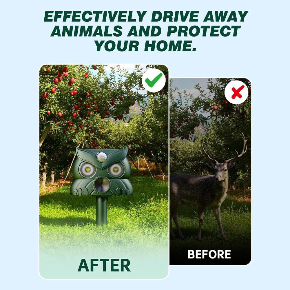 Ultrasonic Animal Repeller,Solar Pest Animal Repellent Outdoor,Squirrel Repellent,Animal Deter Devices Outdoor