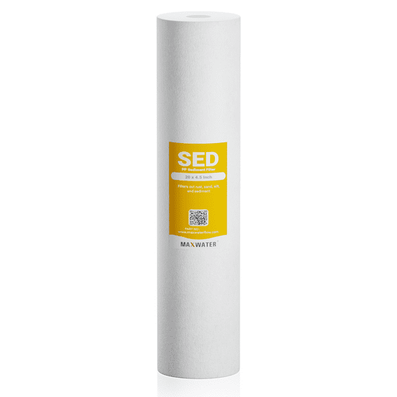 Max Water 20 inch x 4.5 inch, 5 Micron Replacement Sediment Water Filter Cartridge (Pack of 1)