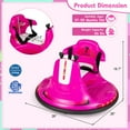 thumbnail image 3 of Costway 12V Bumper Car for Kids Toddlers Electric Ride On Car Vehicle with 360° Spin Pink, 3 of 11
