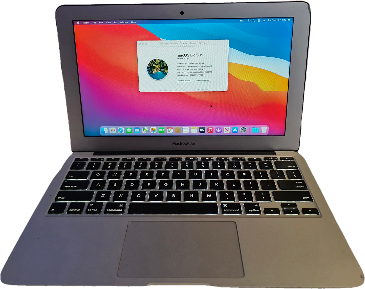 Pre-Owned Apple Macbook Air 11" Intel Core i5 – Ram 4GB Storage 128GB (2013) (Fair)