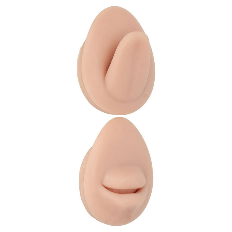 Mouth Tongue Pin Display Model Simulated Mouth Tongue Model Small Size  Flexible Silicone for Learning (Dark Skin Color)