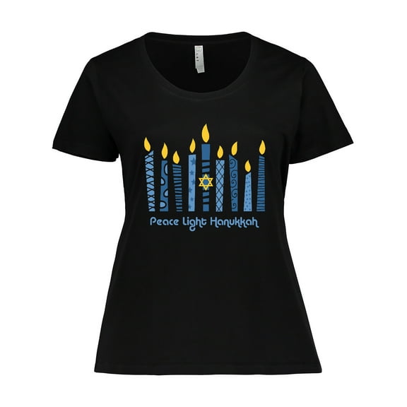 Inktastic Peace Light Hanukkah Women's Plus Size T-Shirt