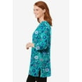 thumbnail image 3 of Woman Within Plus Size Perfect Printed Three-Quarter-Sleeve Scoopneck Tunic, 3 of 5