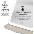 thumbnail image 3 of iHome Travel Mirror with Light and Adjustable Stand, Shatterproof Makeup Mirror with Rechargeable Battery  White, 3 of 6
