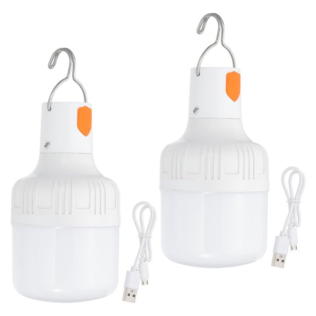 Linterna de Camping Recargable PATIKIL LED 60W Paquete de 2 Blanca