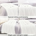 thumbnail image 4 of Ntbay 100% Cotton Cable Knit Throw, Super Soft Warm Knitted Blanket Home Decor, 51"x67", White, 4 of 4