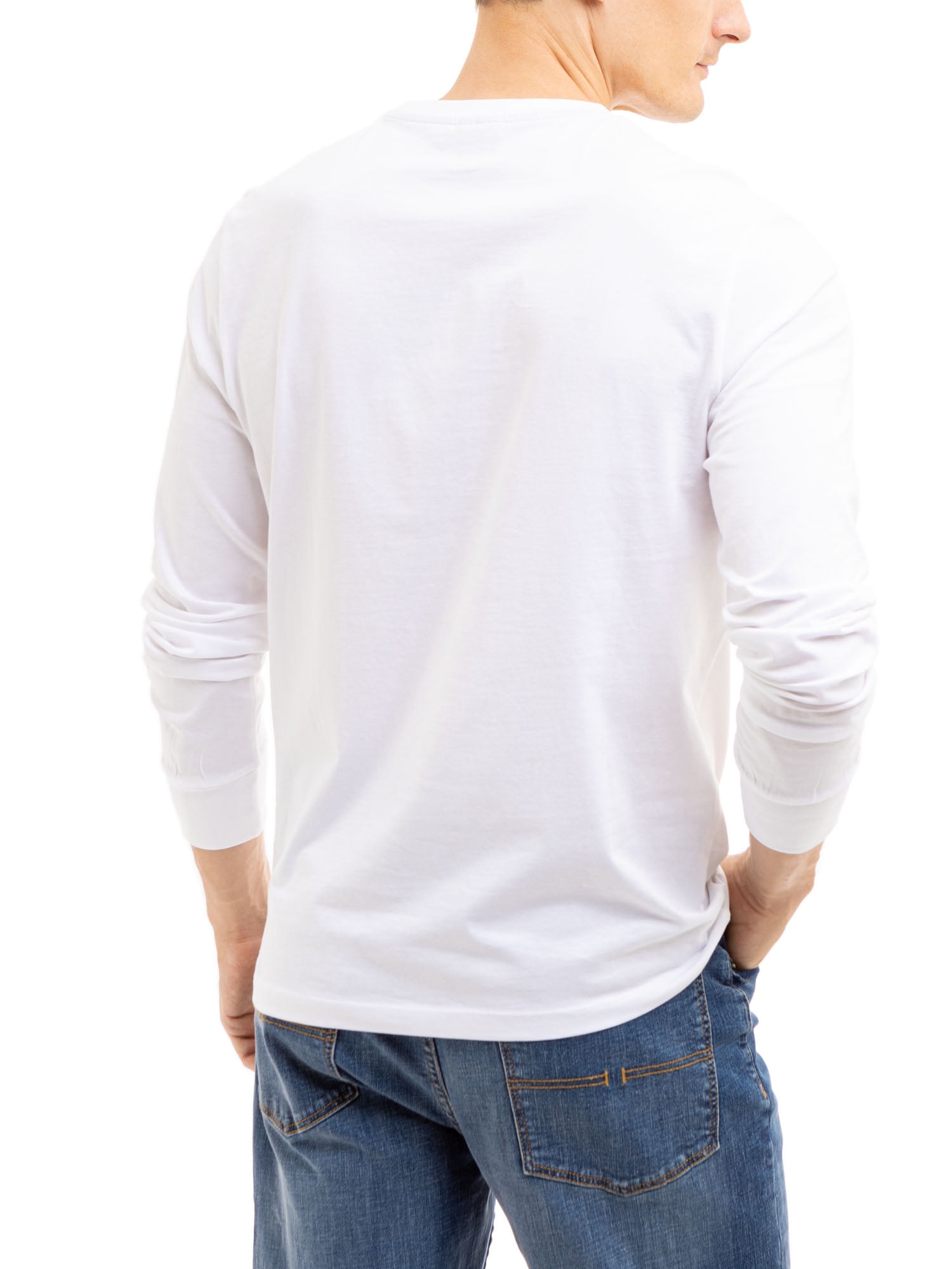 U.S. Polo Assn. Men's Cotton Crewneck Tee with Long Sleeves, Sizes XS-3XL