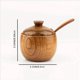 thumbnail image 2 of 2X Tarro de Condimentos de Madera de 180 Ml/6 Oz con Tapa y Cuchara, Salero Retro de Cocina, Caja de Almacenamiento de Condimentos de Azúcar, 2 of 5