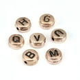 thumbnail image 3 of 1,000 Round Rose Gold Acrylic Letter Beads with Black Letters 7mm with 1.4mm Hole, 3 of 3