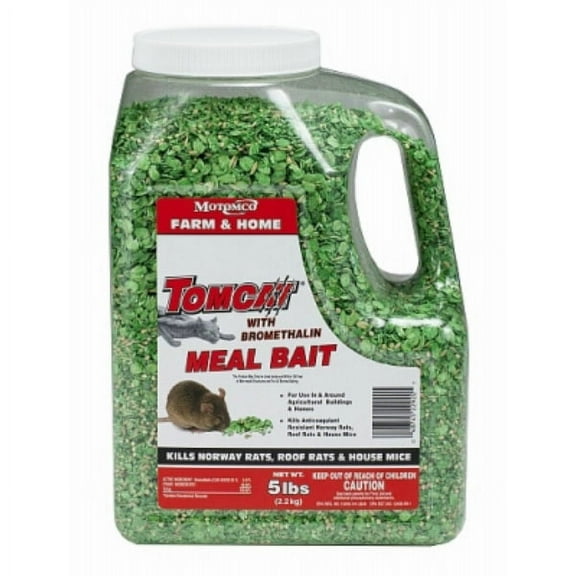 Tomcat 22920 Indoor and Outdoor Rodent Meal Bait 5 lb. Pellets