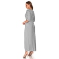 thumbnail image 4 of SR Women's Casual Wrap Floor Length Maxi Dress, 4X, H. Grey, 4 of 5
