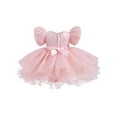 thumbnail image 2 of Zaldita Baby Girls Sequins Princess Birthday Party Dress Pageant Tulle Bowknot Tutu Dress Pink 3-4, 2 of 5