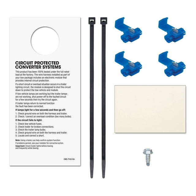 Curt Multi Function Trailer Tail Light Wiring Converter Adapter & Accessory Kit