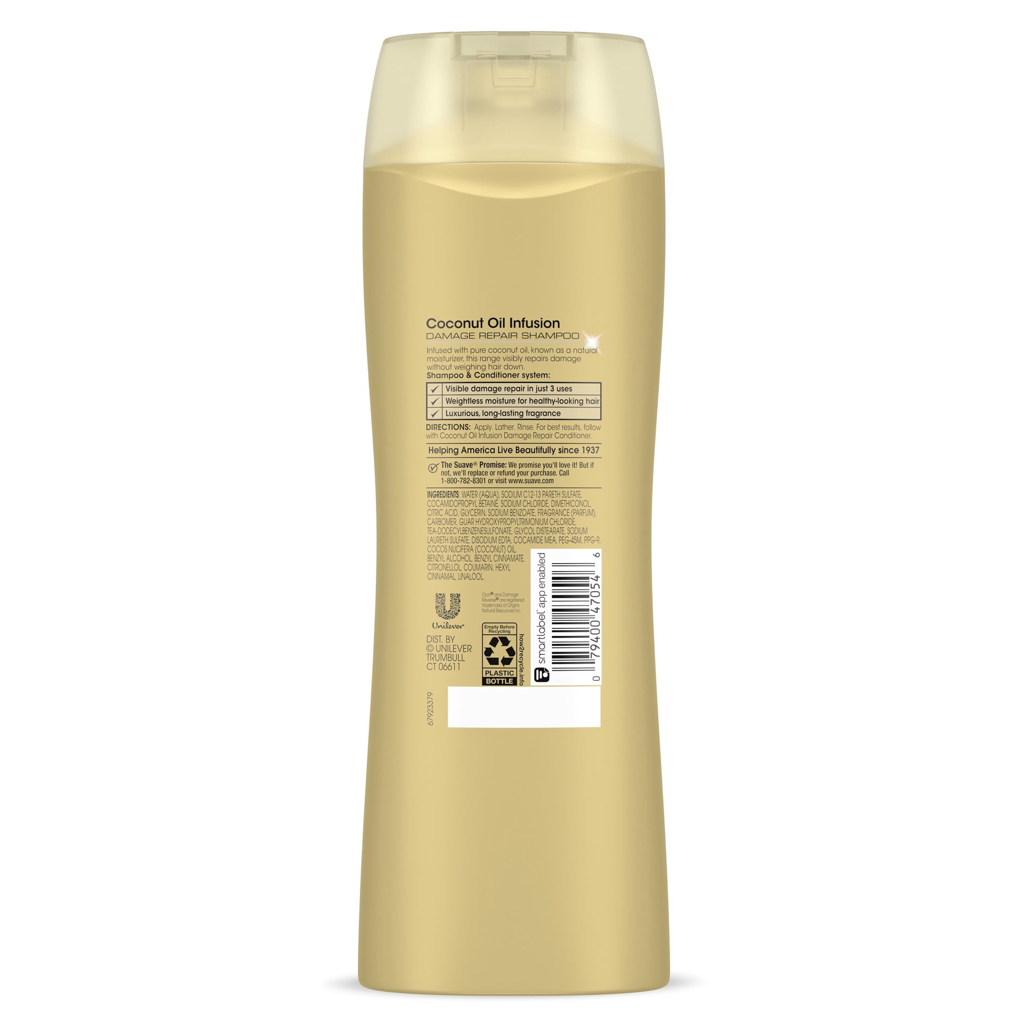 Suave Professionals Moisturizing Repairing Daily Shampoo & Conditioner with Coconut Oil, Full Size Set, 2 Pack