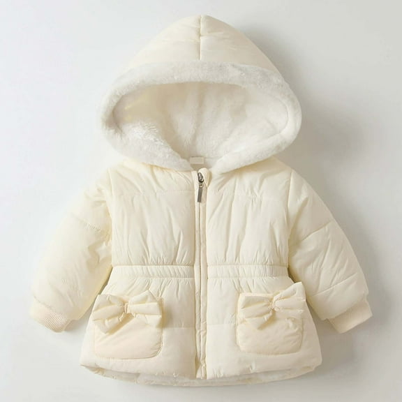 Toddler Winter Coat,Baby Girls Puffer Coat Cute Jackets Windproof Down Jacket For Baby Girls Thick Fleece Parka Baby Girl Clothes Winter 2-3 Years