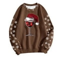 thumbnail image 4 of WILLBEST Chandail à Capuche Graphique de Noël pour Femmes Col Rond Chandail Col Rond Chandail en Molleton Imprimé Festif Haut Décontracté Ours Chandail à Capuchon Adulte, 4 of 4