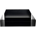thumbnail image 2 of Mind Reader Tiered Letter Tray Side, Desk Storage, Document Organizer, Mail Sorter, Iron, Black, 2 of 5