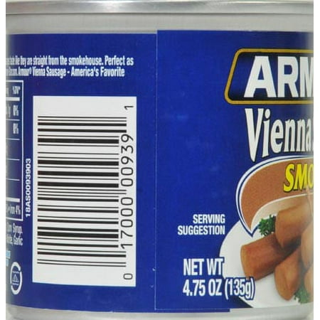 Armour Vienna Sausage, Smoked, 5 oz Can