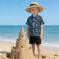 thumbnail image 6 of Dailycode Small Short Sleeve Button Down Shirts Small Fish Swimming Casual Shirt 3-10 Years, 6 of 9