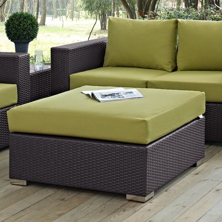 Sol 72 Outdoor Brentwood Outdoor Ottoman with Cushion