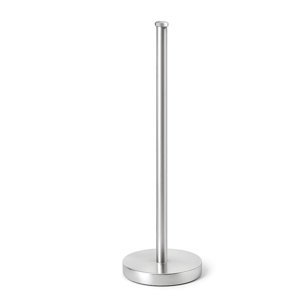 21.7" Tall - Silver Chrome Toilet Paper Storage Stand Holder
