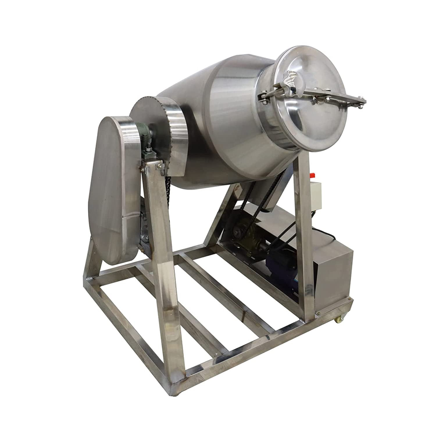 INTSUPERMAI Dry Powder Mixer Drum Particle Blender Metal Powder Mixing Machine Granual Mixer 26.5Gal