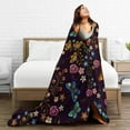 thumbnail image 5 of Flower and Butterflies Throw Blanket Ultra Soft Warm All Season Decorative Fleece Blankets for Bed Chair Car Sofa Couch Bedroom 50"X40", 5 of 6