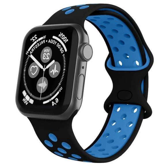 Adepoy Compatible for Apple Watch Band 38mm 40mm 42mm 44mm, Breathable Soft Silicone Wristbands Adjustable Bands for Apple iWatch Series 7, 6, 5, 4, 3, 2, 1, SE, Nike+, Edition"