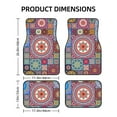 thumbnail image 2 of ZICANCN Waterproof Car Floor Mats Full Set, Abstract Ethnic Flowers Automotive Carpet Mats for Vehicle Trucks Suv Jeep, 4 Pieces, 2 of 6