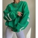 thumbnail image 3 of Sudadera informal con estampado de letras para mujer, Jersey holgado de manga larga de lana, ropa de calle Y2k, otoño e invierno, 2022, 3 of 3
