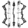 thumbnail image 6 of Adult Compound Bow, Adjustable 30-70 lbs Draw Weight, 23.5"-31" Draw Length, 30.5" Axle-to-Axle, 75% Let-Off, Aluminum Alloy Riser, Fiberglass Limbs, Black/Camouflage, 6 of 18