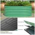 thumbnail image 5 of Galvanized Raised Garden Bed Outdoor, 4x2x2ft Backyard Oval Metal Raised Bed, Bottomless Garden Bed for Gardening Vegetables, Fruits, Flowers, Green, 5 of 7