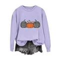 thumbnail image 2 of Xdegoge Pumpkin Sweatshirt for Women 2025 Fall Fashion Graphic Shirts Crewneck Long Sleeve Tops Oversized Loose Fit Tshirts Holiday Autumn Pullover T-Shirts, 2 of 5