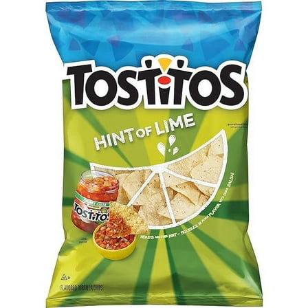 Tostitos Tortilla Chips Hint Of Lime Bag, 11 Oz